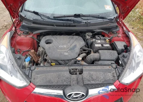 2012 Hyundai Veloster Base W/Red/Black z USA, uszkodzony, nr VIN KMHTC6AD1CU054540